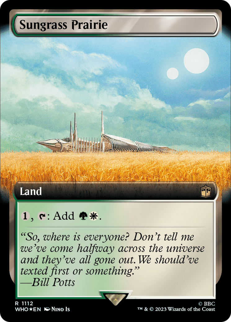 Sungrass Prairie (Extended Art) (Surge Foil) (1112) [Doctor Who] foil - Deck Out Gaming
