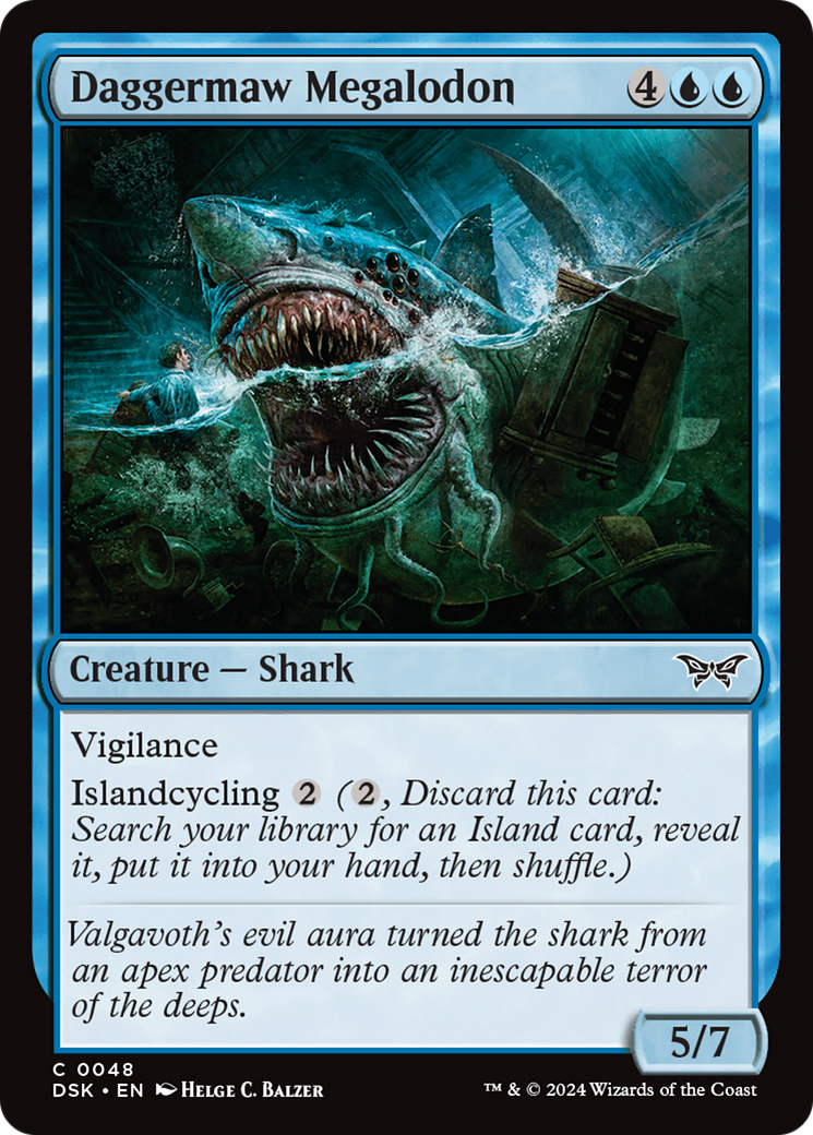 Daggermaw Megalodon (48) [Duskmourn: House of Horror] foil - Deck Out Gaming
