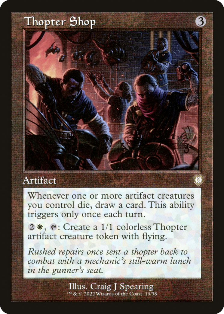 Thopter Shop (Retro Frame) (19) [Commander: The Brothers' War] - Deck Out Gaming