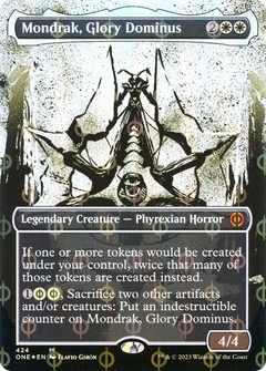 Mondrak, Glory Dominus (Showcase) (Step-and-Compleat Foil) (424) [Phyrexia: All Will Be One] foil - Deck Out Gaming