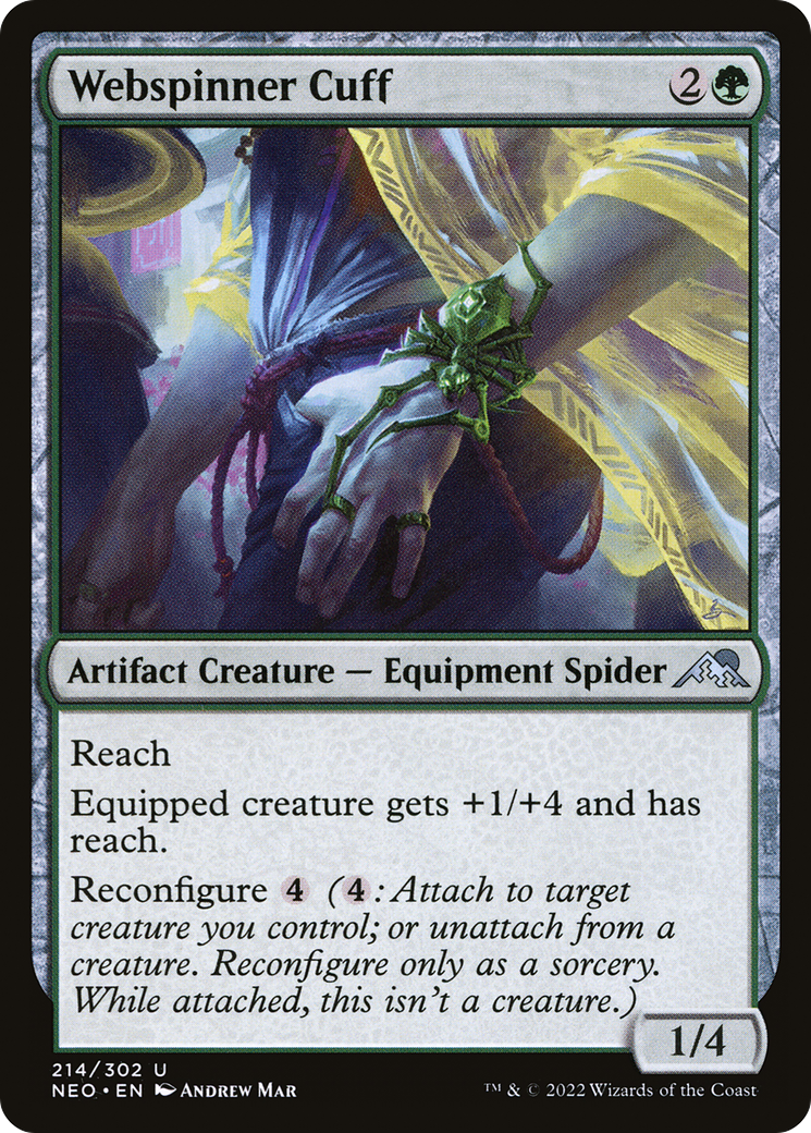 Webspinner Cuff (214) [Kamigawa: Neon Dynasty] foil - Deck Out Gaming