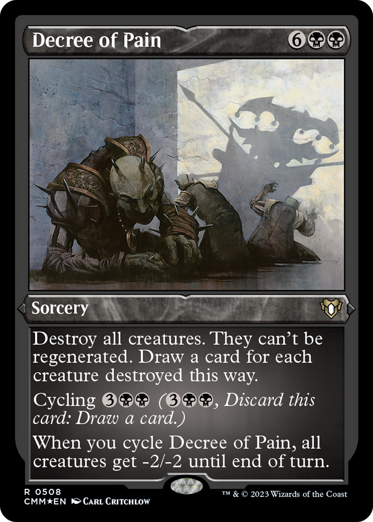 Decree of Pain (508) [Commander Masters] etched - Deck Out Gaming