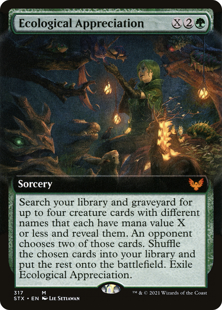 Ecological Appreciation (Extended Art) (317) [Strixhaven: School of Mages] foil - Deck Out Gaming