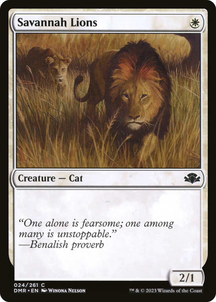 Savannah Lions (24) [Dominaria Remastered] foil - Deck Out Gaming