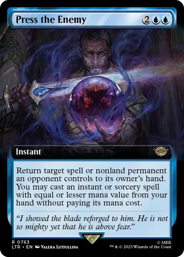 Press the Enemy (Extended Art) (Surge Foil) (763) [The Lord of the Rings: Tales of Middle-earth] foil - Deck Out Gaming