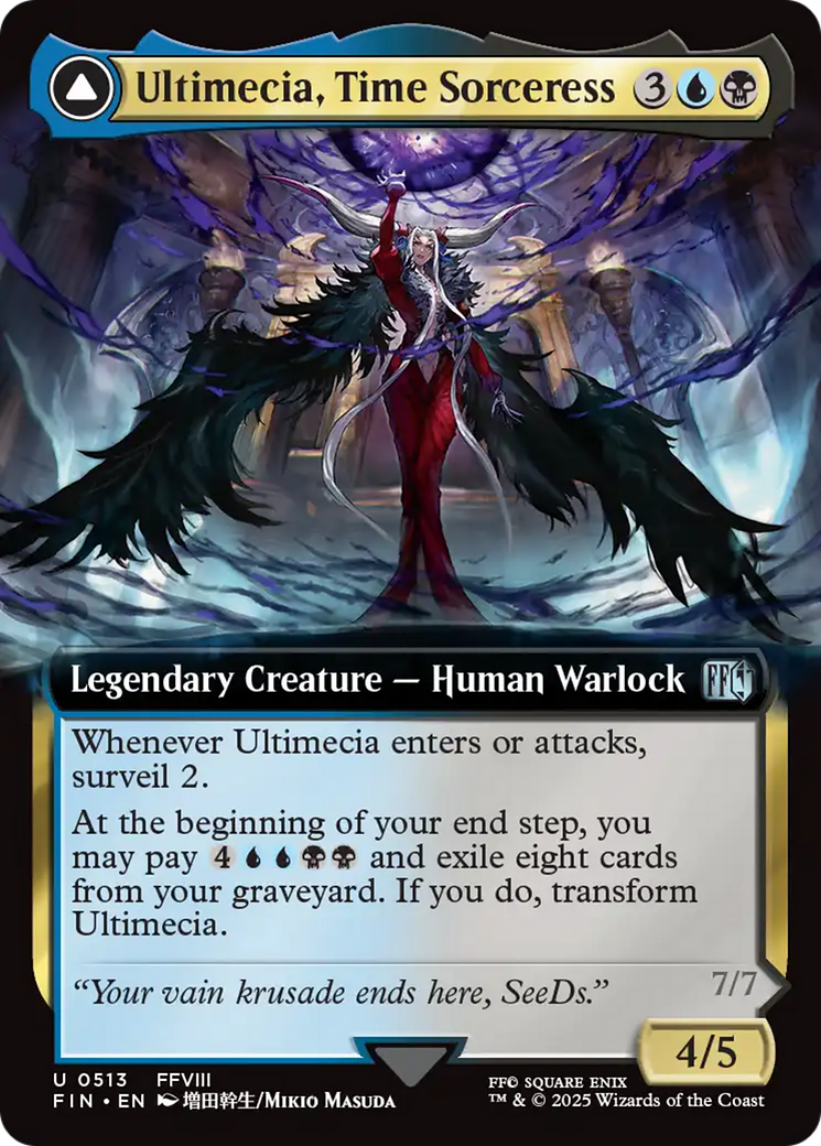 Ultimecia, Time Sorceress // Ultimecia, Omnipotent (513) [FINAL FANTASY] foil - Deck Out Gaming