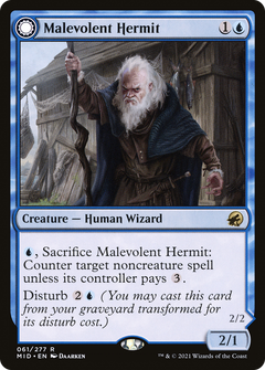 Malevolent Hermit (61) [Innistrad: Midnight Hunt] foil - Deck Out Gaming