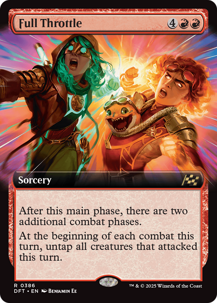 Full Throttle (Extended Art) (386) [Aetherdrift] foil - Deck Out Gaming