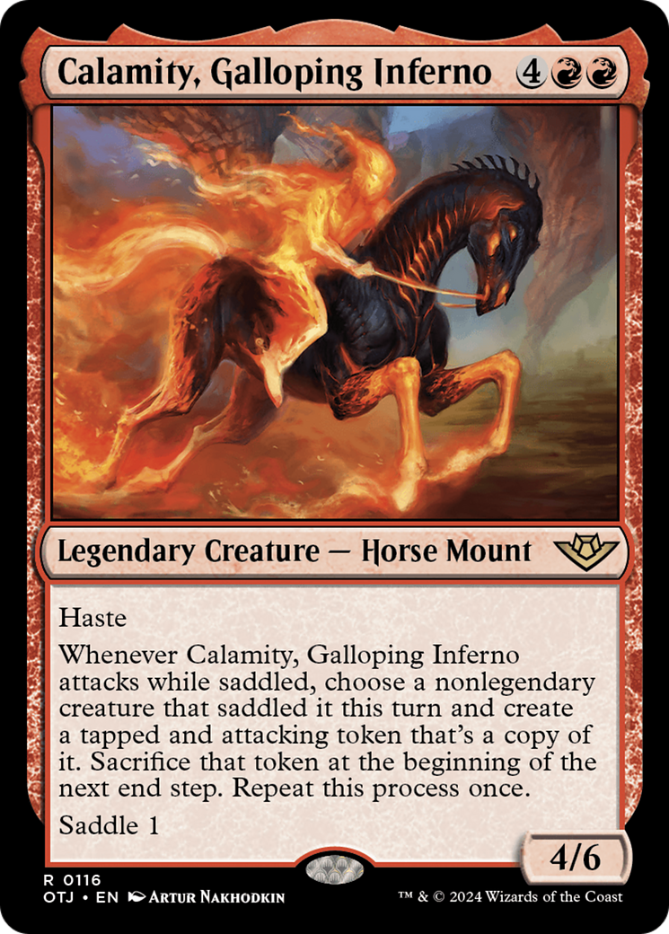 Calamity, Galloping Inferno (116) [Outlaws of Thunder Junction] foil - Deck Out Gaming