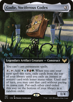 Codie, Vociferous Codex (Extended Art) (357) [Strixhaven: School of Mages] foil - Deck Out Gaming