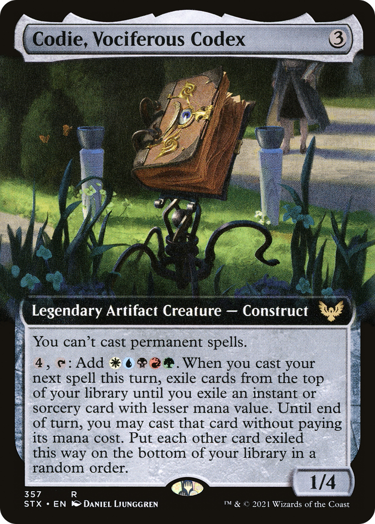 Codie, Vociferous Codex (Extended Art) (357) [Strixhaven: School of Mages] foil - Deck Out Gaming