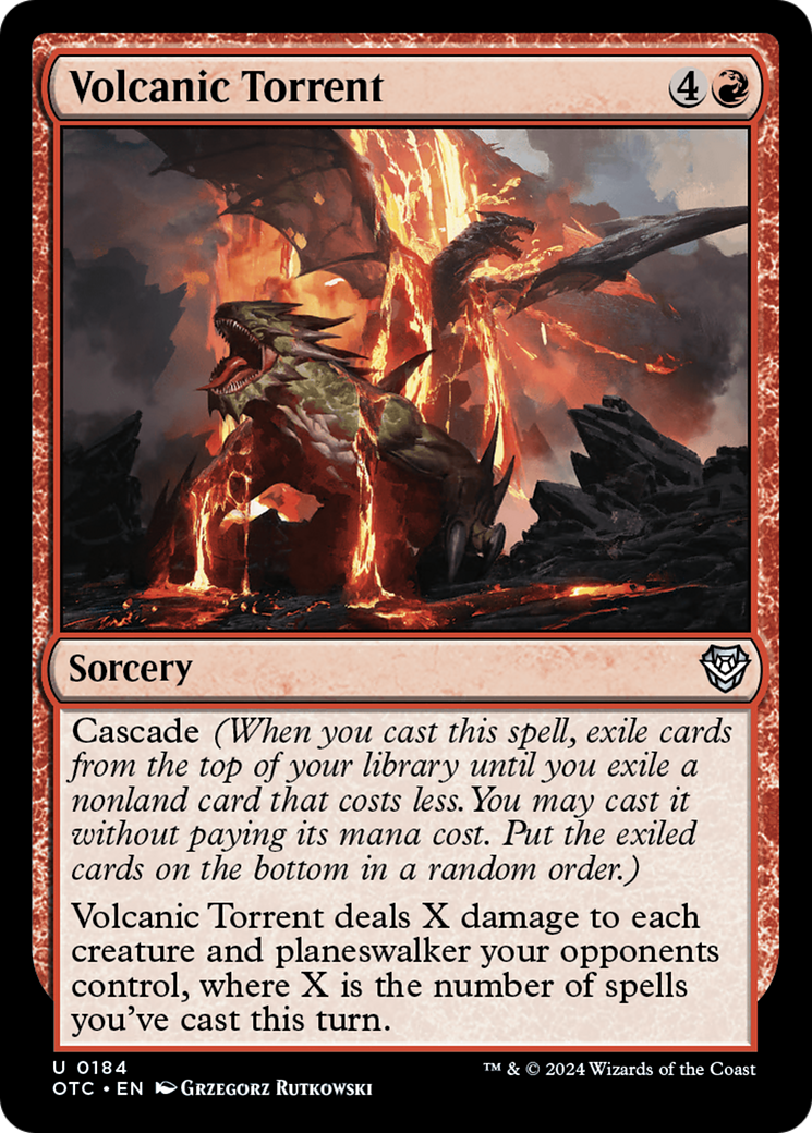 Volcanic Torrent (184) [Outlaws of Thunder Junction Commander] - Deck Out Gaming
