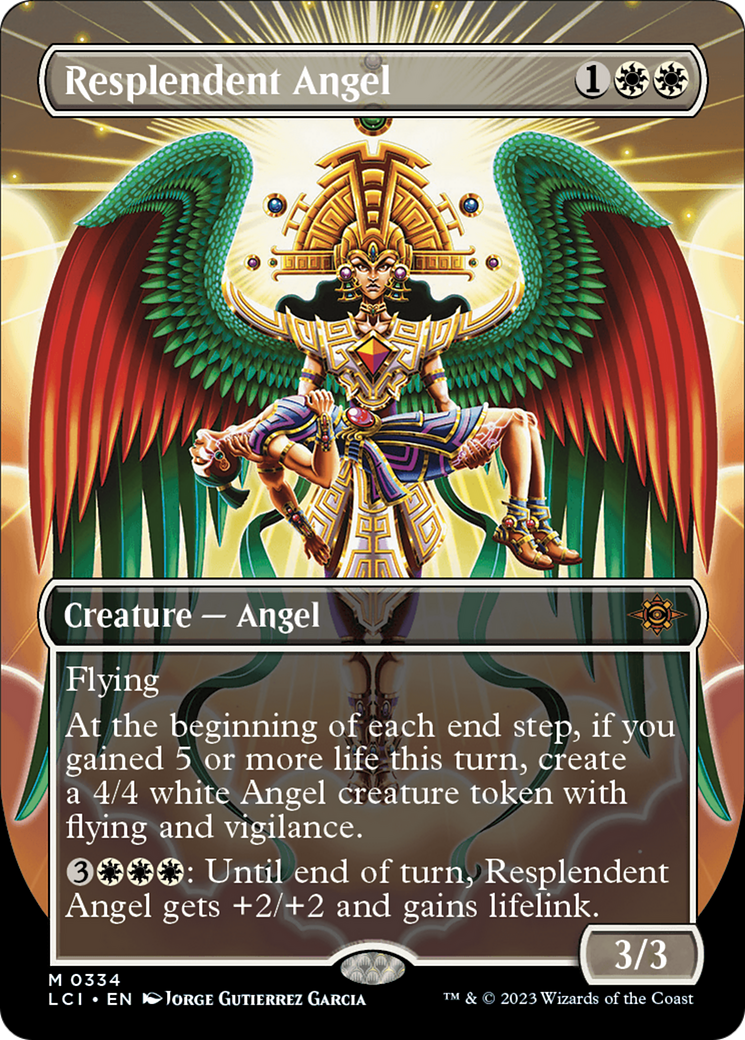 Resplendent Angel (Borderless) (334) [The Lost Caverns of Ixalan] - Deck Out Gaming