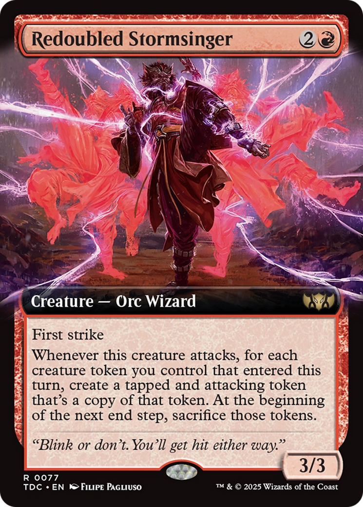 Redoubled Stormsinger (Extended Art) (77) [Commander: Tarkir: Dragonstorm] - Deck Out Gaming