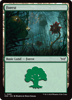 Forest (0285) (285) [Duskmourn: House of Horror] foil - Deck Out Gaming