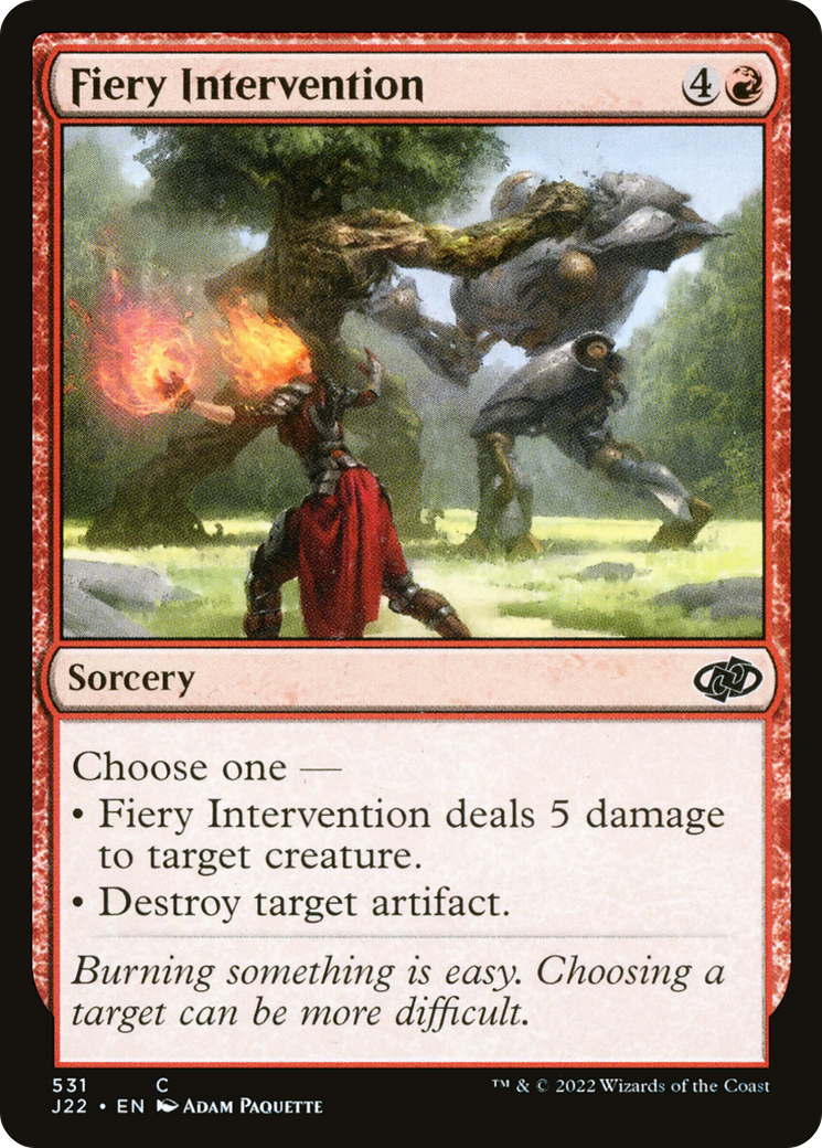Fiery Intervention (531) [Jumpstart 2022] - Deck Out Gaming