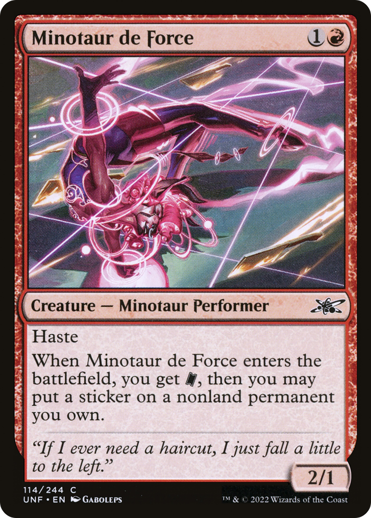 Minotaur de Force (114) [Unfinity] foil - Deck Out Gaming