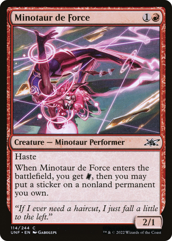 Minotaur de Force (114) [Unfinity] - Deck Out Gaming