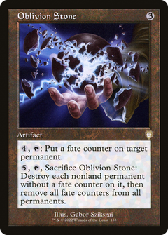 Oblivion Stone (Retro Frame) (153) [Commander: The Brothers' War] - Deck Out Gaming
