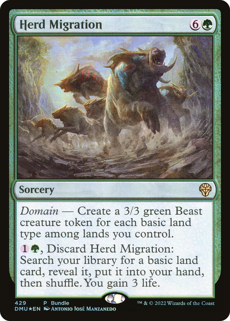 Herd Migration (DMU Bundle) (429) [Unique and Miscellaneous Promos] foil - Deck Out Gaming