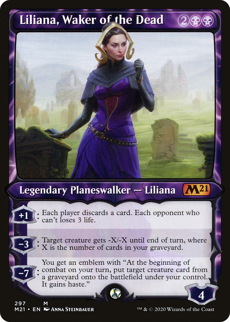 Liliana, Waker of the Dead (Showcase) (297) [Core Set 2021] foil - Deck Out Gaming