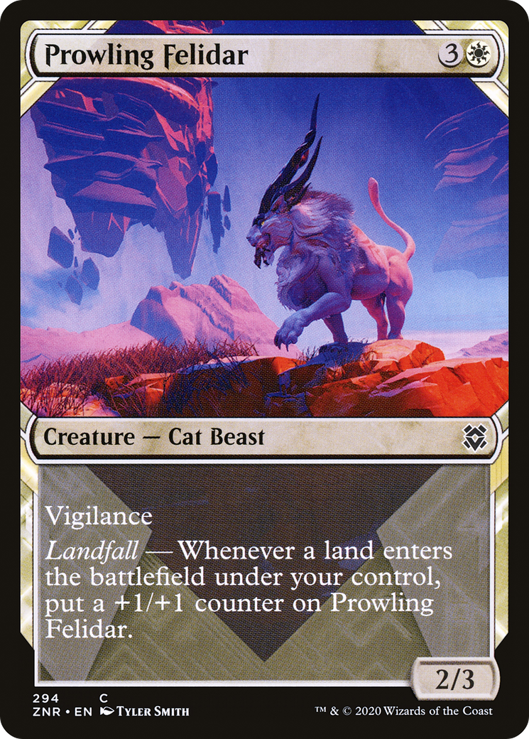 Prowling Felidar (Showcase) (294) [Zendikar Rising] foil - Deck Out Gaming