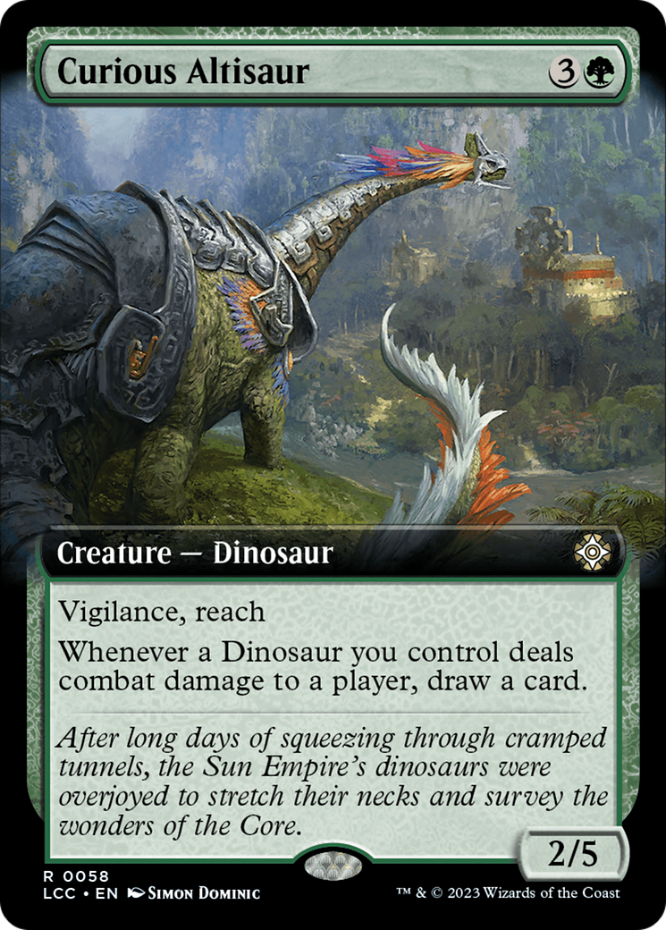 Curious Altisaur (Extended Art) (58) [The Lost Caverns of Ixalan Commander] - Deck Out Gaming