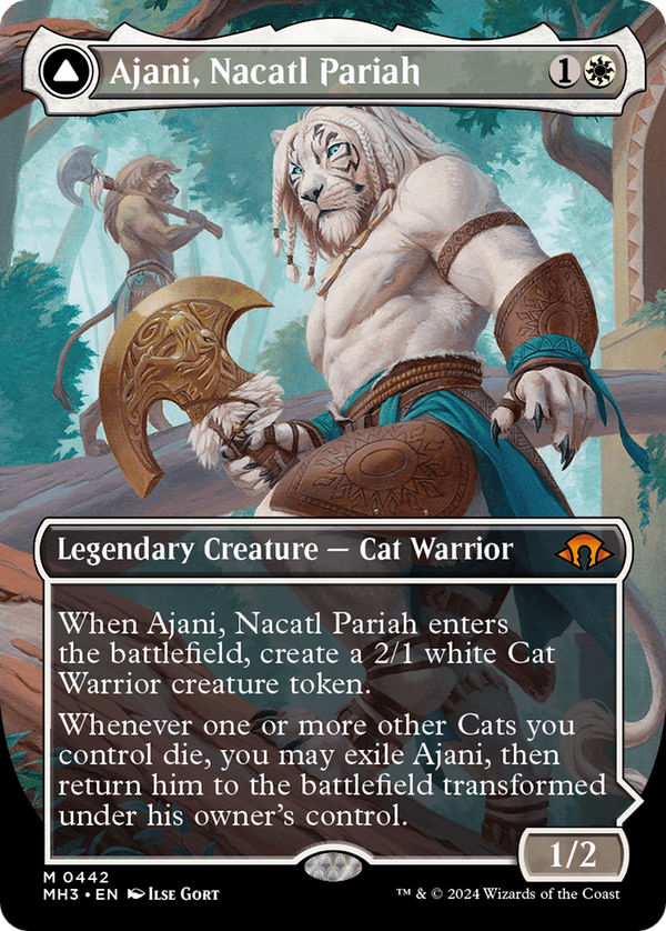 Ajani, Nacatl Pariah (Borderless) (442) [Modern Horizons 3] foil - Deck Out Gaming