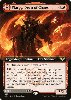 Plargg, Dean of Chaos (Extended Art) (328) [Strixhaven: School of Mages] foil - Deck Out Gaming
