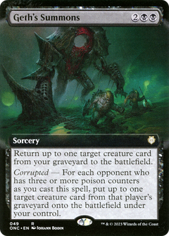 Geth's Summons (Extended Art) (49) [Commander: Phyrexia: All Will Be One] - Deck Out Gaming