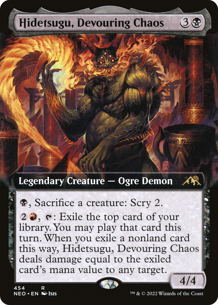 Hidetsugu, Devouring Chaos (Extended Art) (454) [Kamigawa: Neon Dynasty] - Deck Out Gaming