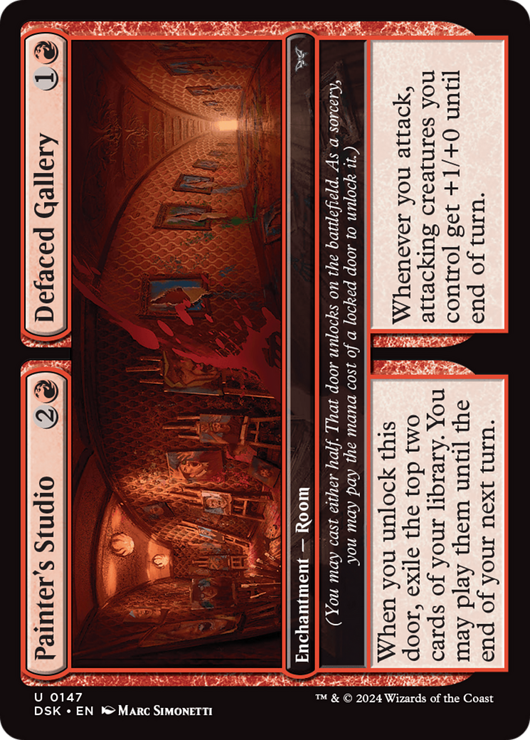 Painter's Studio // Defaced Gallery (147) [Duskmourn: House of Horror] foil - Deck Out Gaming