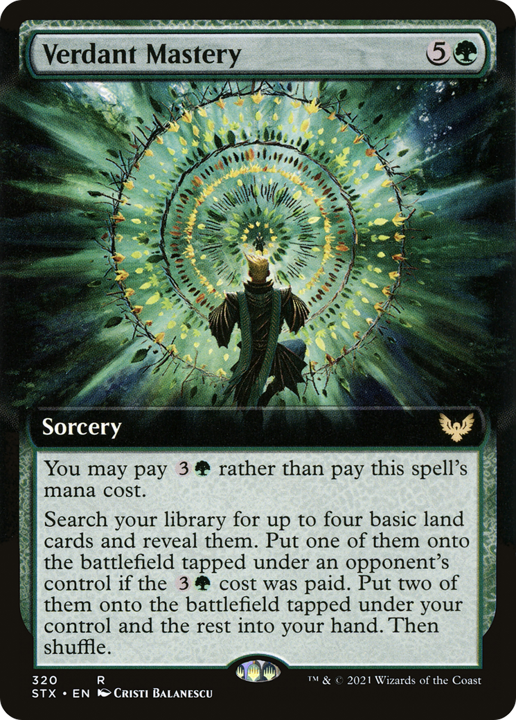 Verdant Mastery (Extended Art) (320) [Strixhaven: School of Mages] foil - Deck Out Gaming