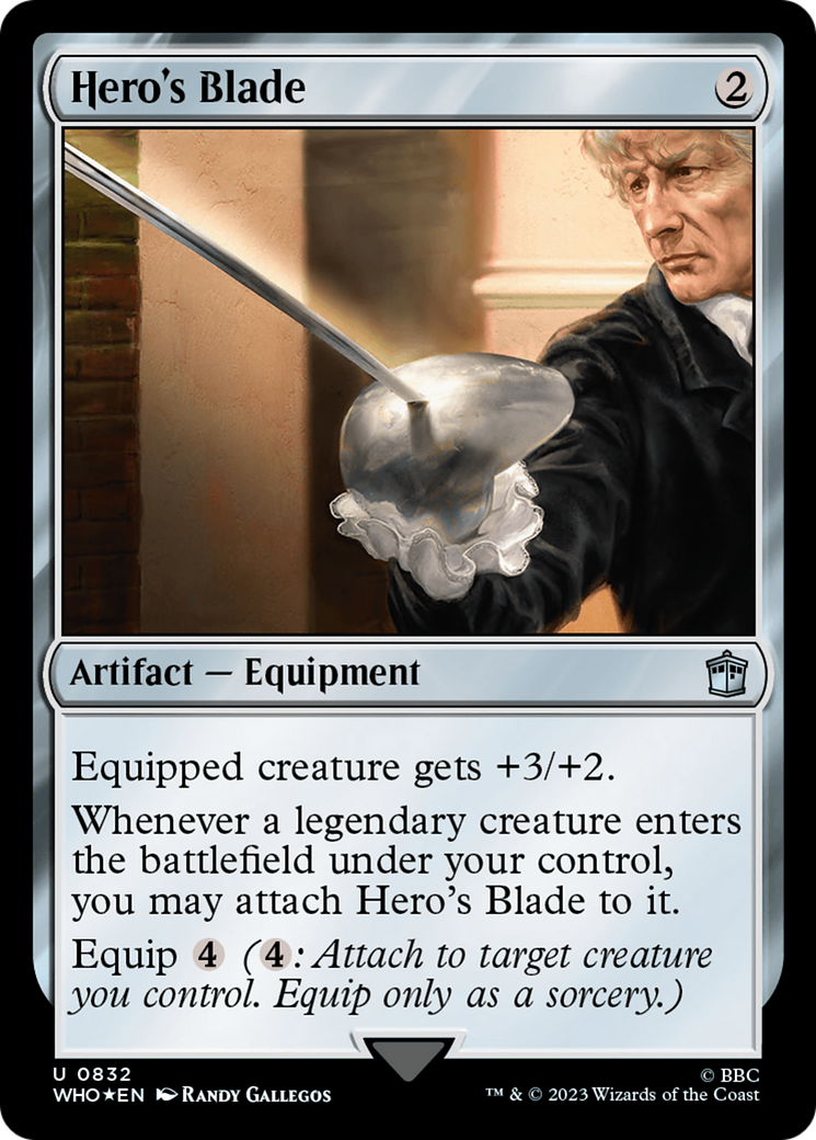 Hero's Blade (Surge Foil) (832) [Doctor Who] foil - Deck Out Gaming