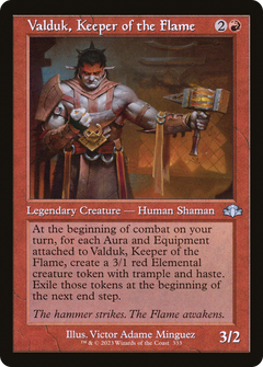 Valduk, Keeper of the Flame (Retro Frame) (333) [Dominaria Remastered] foil - Deck Out Gaming