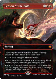 Season of the Bold (Borderless) (285) [Bloomburrow] foil - Deck Out Gaming