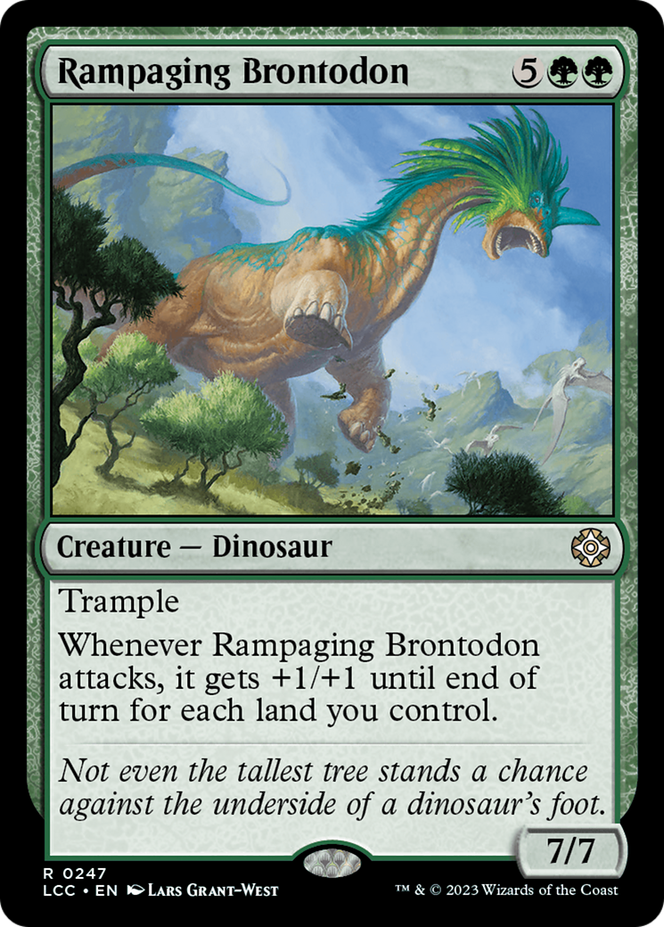 Rampaging Brontodon (247) [The Lost Caverns of Ixalan Commander] - Deck Out Gaming