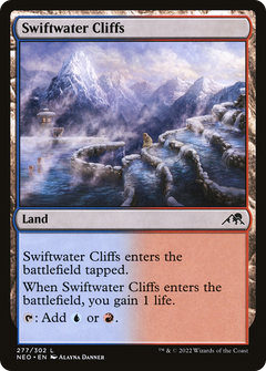 Swiftwater Cliffs (277) [Kamigawa: Neon Dynasty] foil - Deck Out Gaming
