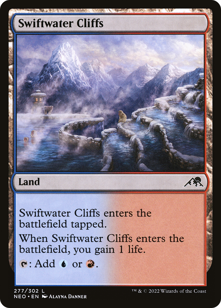 Swiftwater Cliffs (277) [Kamigawa: Neon Dynasty] - Deck Out Gaming
