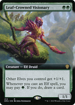 Leaf-Crowned Visionary (Extended Art) (414) [Dominaria United] - Deck Out Gaming