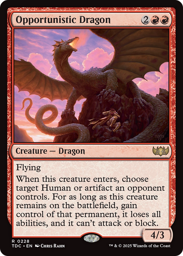 Opportunistic Dragon (228) [Commander: Tarkir: Dragonstorm] - Deck Out Gaming