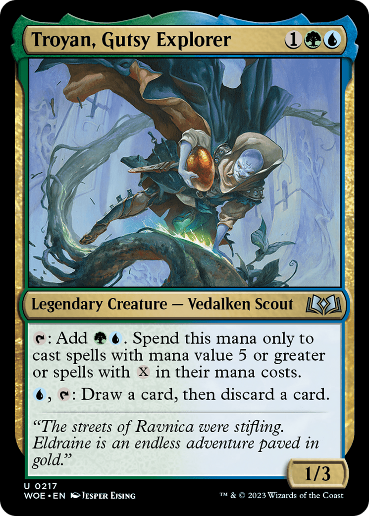 Troyan, Gutsy Explorer (217) [Wilds of Eldraine] foil - Deck Out Gaming