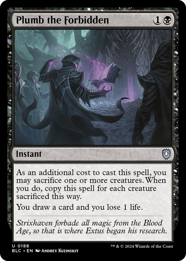 Plumb the Forbidden (188) [Bloomburrow Commander] - Deck Out Gaming