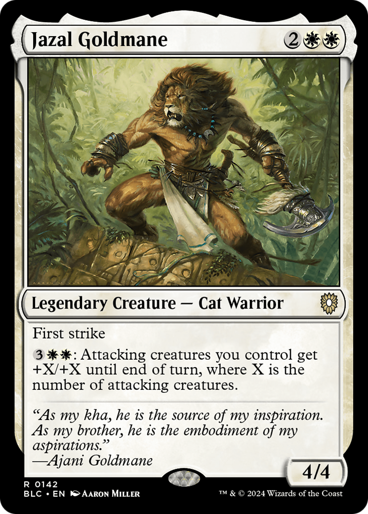 Jazal Goldmane (142) [Bloomburrow Commander] - Deck Out Gaming