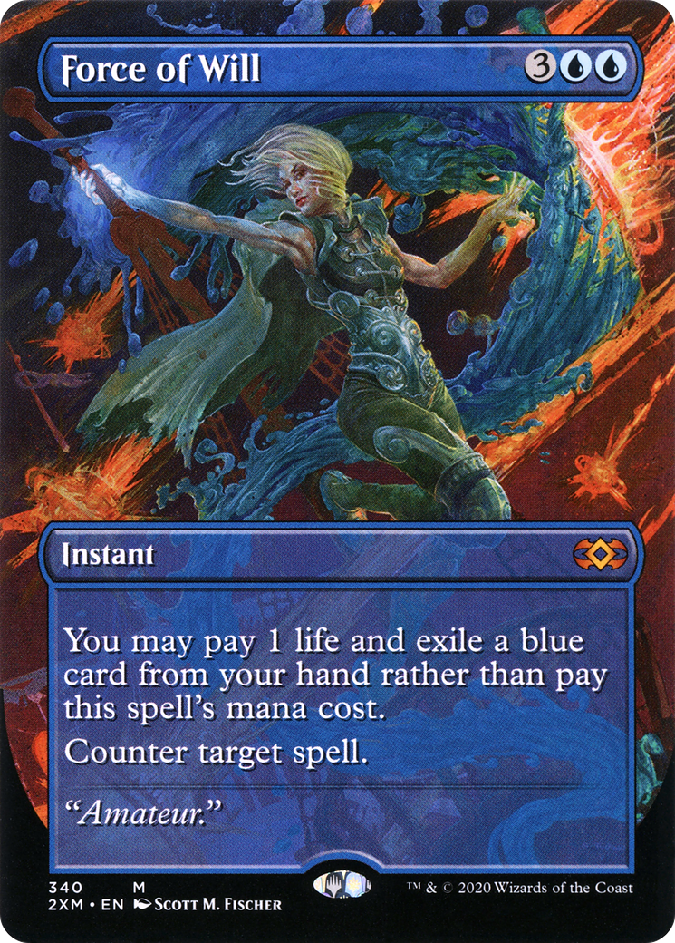 Force of Will (Borderless) (340) [Double Masters] foil - Deck Out Gaming