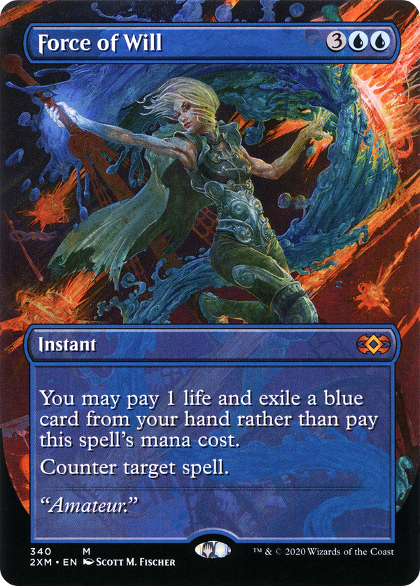 Force of Will (Borderless) (340) [Double Masters] foil - Deck Out Gaming