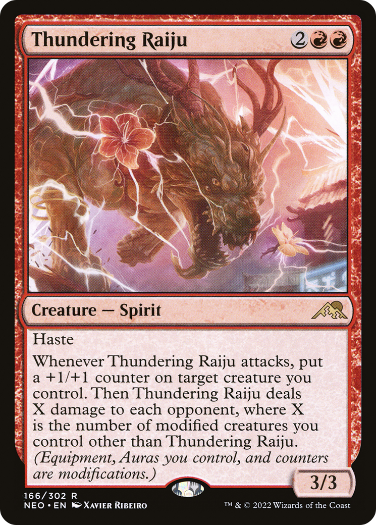 Thundering Raiju (166) [Kamigawa: Neon Dynasty] - Deck Out Gaming