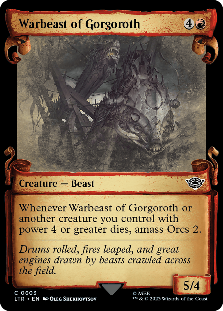 Warbeast of Gorgoroth (Showcase Scrolls) (603) [The Lord of the Rings: Tales of Middle-earth] - Deck Out Gaming