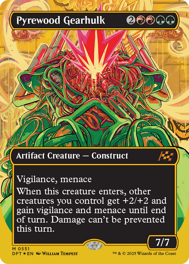 Pyrewood Gearhulk (Borderless) (First-Place Foil) (551) [Aetherdrift] foil - Deck Out Gaming