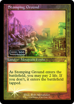 Stomping Ground (Retro Frame) (Serial Numbered) (413) [Ravnica Remastered] foil - Deck Out Gaming